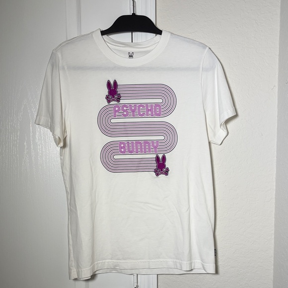 Psycho Bunny Other - Psycho Bunny White Tee with Purple Design